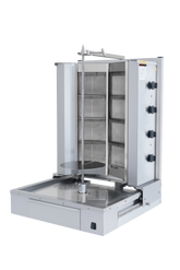 Gas Dönergrill / V Form mit Motor Unten / 4+4 Brenner / max. 100 kg