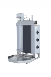 Elektro-Dönergrill mit Motor oben / Gyrosgrill 3 Brenner / max. 30 kg