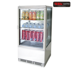 Getränkekühlvitrine mit 3 Böden / Tischmodell / 68 Liter