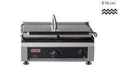 Kontaktgrill / Oben / Unten Gerillt / 2,75 kW / Tischgrill / Paninimaker