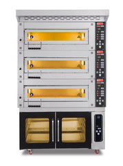 Bäckerei-& Konditoreiofen / 3 Backkammern / Inkl. Haube & Gärschrank / 25,5 kW