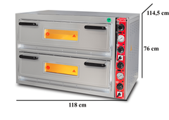 Elektro Pizzaofen Classic / 9+9x30 cm mit Thermometer / Breit / PO/9292 DE/T
