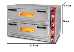 Elektro Pizzaofen Classic / 6+6x30 cm mit Thermometer / Breit / PO/9262 DE/T