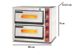 Elektro Pizzaofen Classic / 6+6x30 cm mit Thermometer / Tief / PO/6292 DE/T
