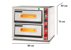 Elektro Pizzaofen Classic / 4+4x30 cm mit Thermometer / Breit / PO/6262 DE/T