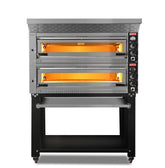 Elektro Profi Pizzaofen / 6+6x34 cm (Breit) Vollschamott / PO 10570 DE/T