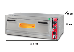 Elektro Pizzaofen Classic / 6x30 cm mit Thermometer / Tief / PO/6292 E/T