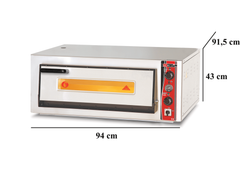 Elektro Pizzaofen Classic / 4x33 cm mit Thermometer / Breit / PO/6868 E/T
