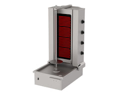 Elektro-Dönergrill mit Motor unten / Gyrosgrill 4 Brenner / max. 60 kg