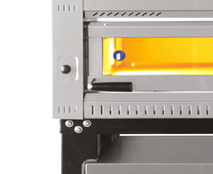 Elektro Profi Pizzaofen / 6x34 cm (Breit) / Vollschamott / PO 10570 E/T