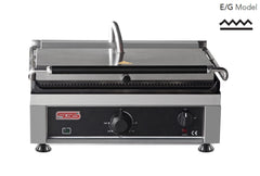 Kontaktgrill / Oben Gerillt / Unten Glatt / 3 kW / Tischgrill / Paninimaker