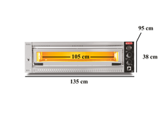 Elektro Profi Pizzaofen / 6x34 cm / Breit / PO/PROFI 10570