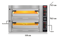 Elektro Pizzaofen / 4+4 34 cm / Digital / PZ 7575 DE/D