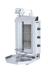 Gas Dönergrill mit Motor oben / Gyrosgrill 3 Brenner / max. 30 kg