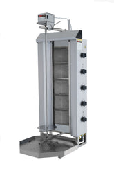 Gas Dönergrill mit Motor oben / Gyrosgrill 5 Brenner / max. 80 kg