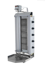 Gas Dönergrill mit Motor oben / Gyrosgrill 5 Brenner / max. 80 kg