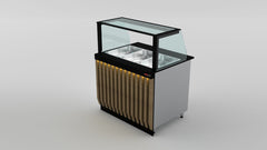 Bain-Marie Theke / Heiße Theke / 80 cm / 2x1/1 GN