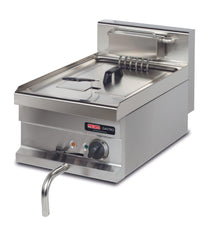 Elektrisch-Fritteuse 11 lt. mit Ablasshahn / 9 kW