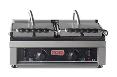 Doppel Kontaktgrill / Oben Gerillt / Unten Glatt / 2+2 kW / Tischgrill