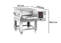 Elektro Durchlaufofen inkl. Untergestell / Tunnelofen / PO/K 65 E