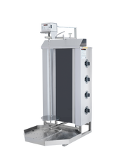 Elektro-Dönergrill mit Motor oben / Gyrosgrill 4 Brenner / max. 50 kg