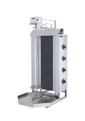 Elektro-Dönergrill mit Motor oben / Gyrosgrill 4 Brenner / max. 50 kg