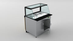 Bain-Marie Theke / Heiße Theke / 108 cm / 3x1/1 GN