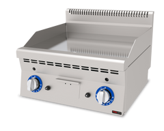 Gas Bratplatte Hardchrome / Glatt / 7.4 kW / Premium Serie 600