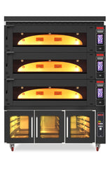 Bäckerei & Konditoreiofen / 3 Backkammern / inkl. Haube & Gärschrank