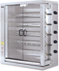 Elektro Hähnchengrill mit 5 Spießen für 25 Hähnchen / 1098x480x1170 mm