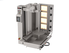 Gas Döner Roboter mit Motor unten / 4 Brenner Gas Gyrosroboter / max. 80 kg