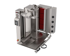 Elektro Döner Roboter mit Motor unten / 4 Brenner Gyrosroboter / max. 80 kg.