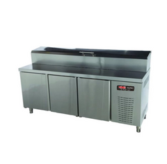 Kühl-Vorbereitungstisch / Saladette / 210 cm / 10 x GN 1/1