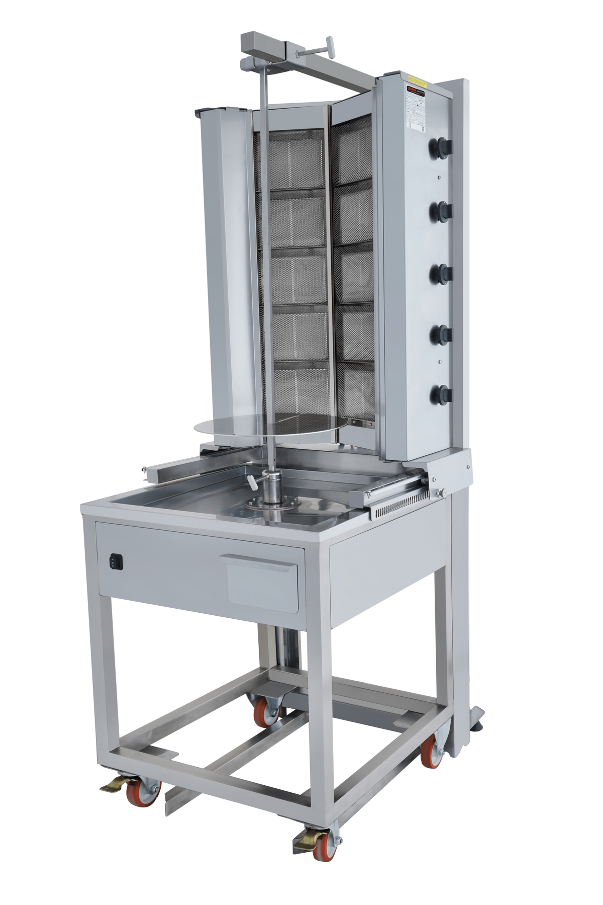 Gas Dönergrill / V Form mit Motor Unten / 5+5 Brenner / max. 170 kg