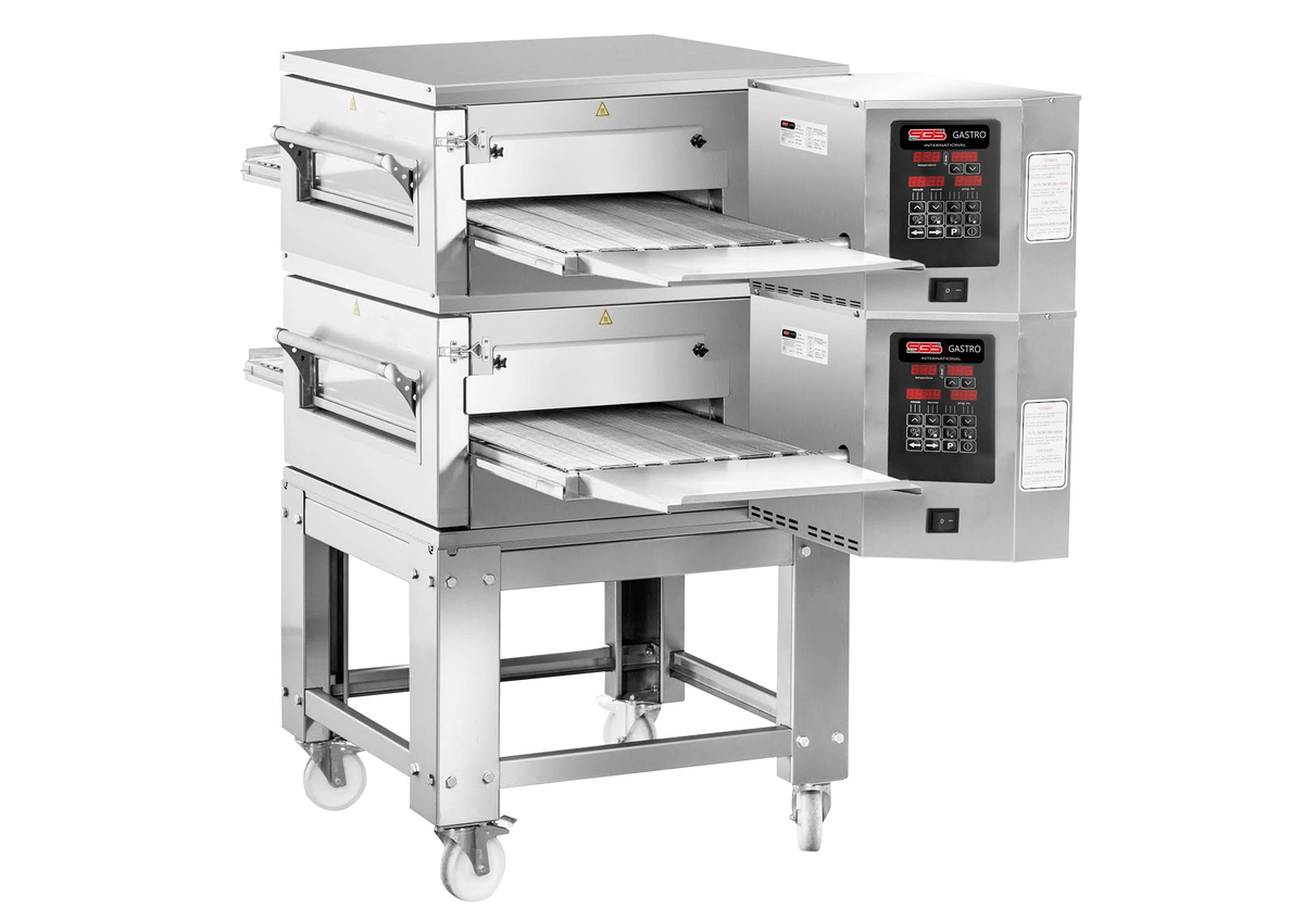 Elektro Doppel Durchlauföfen inkl. Untergestell / Tunnelofen / PO/KD 65 E