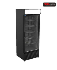 Getränkekühlvitrine 707 Liter mit Glastür und Werbedisplay, 5 Roste, +1°/+10°C