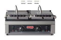 Doppel Kontaktgrill / Oben / Unten Gerillt / 2+2 kW / Tischgrill / Paninimaker