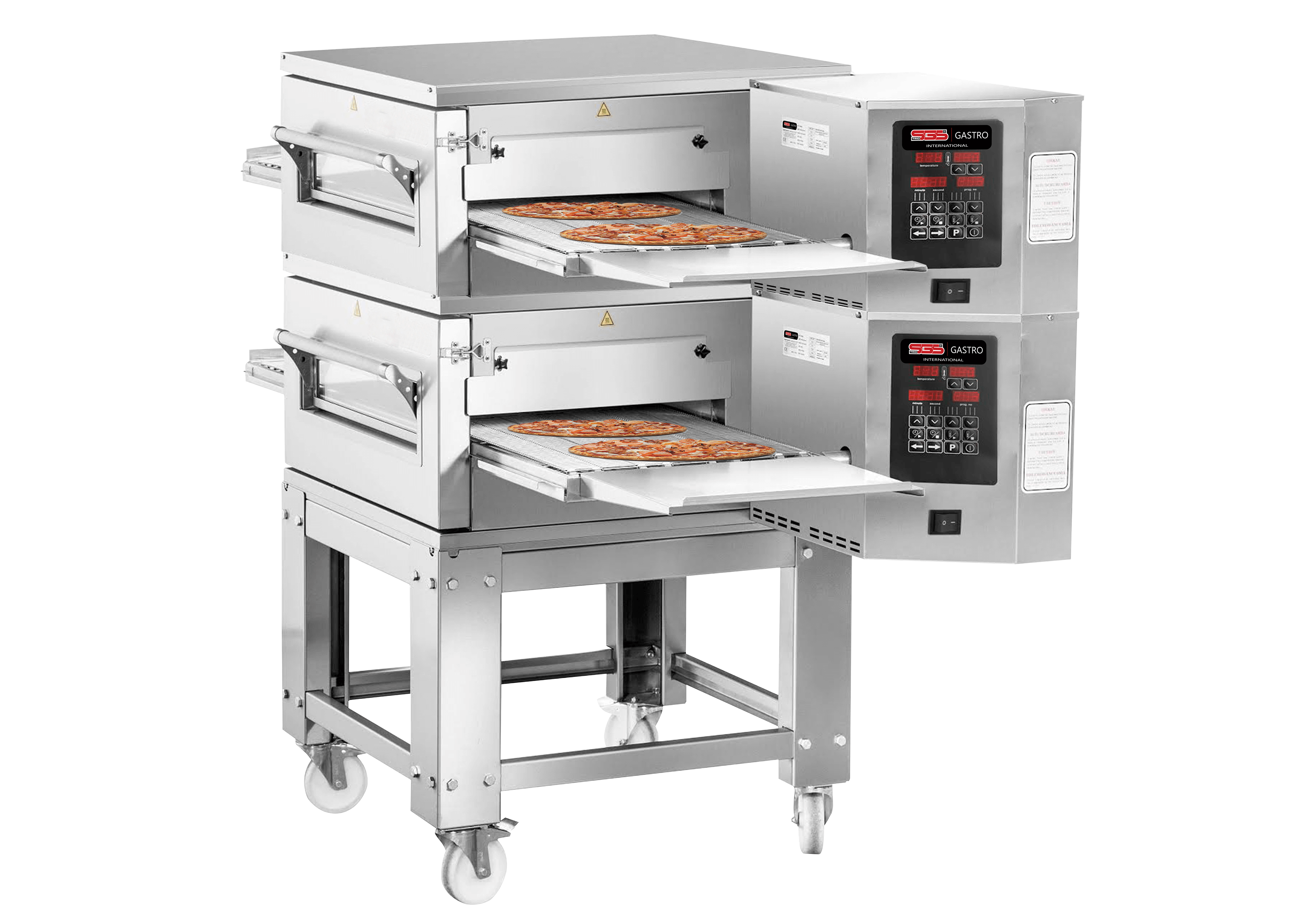 Elektro Doppel Durchlauföfen inkl. Untergestell / Tunnelofen / PO/KD 65 E