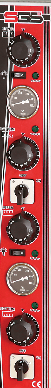 Elektro Pizzaofen Classic / 9+9x30 cm mit Thermometer / Breit / PO/9292 DE/T