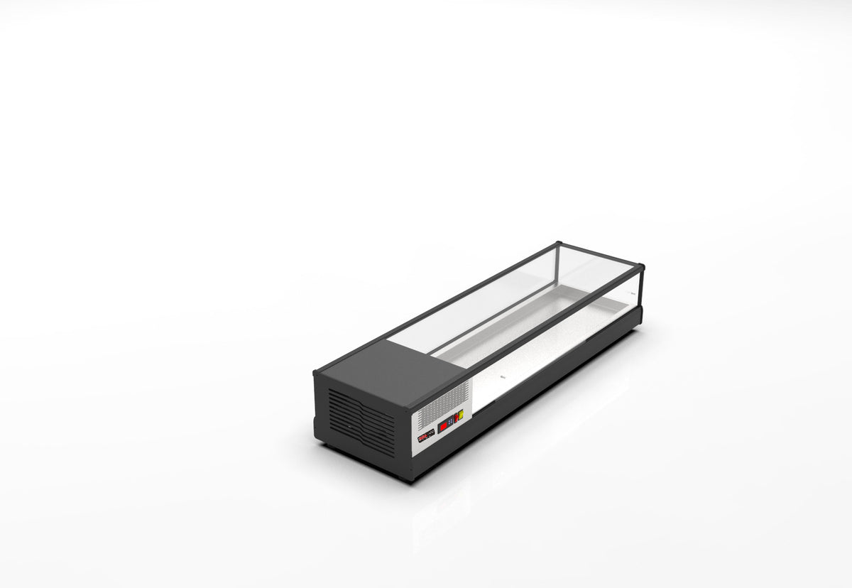 Eco Sushi Kühlaufsatzvitrine / 139.5 cm / GN 1/3 X 6