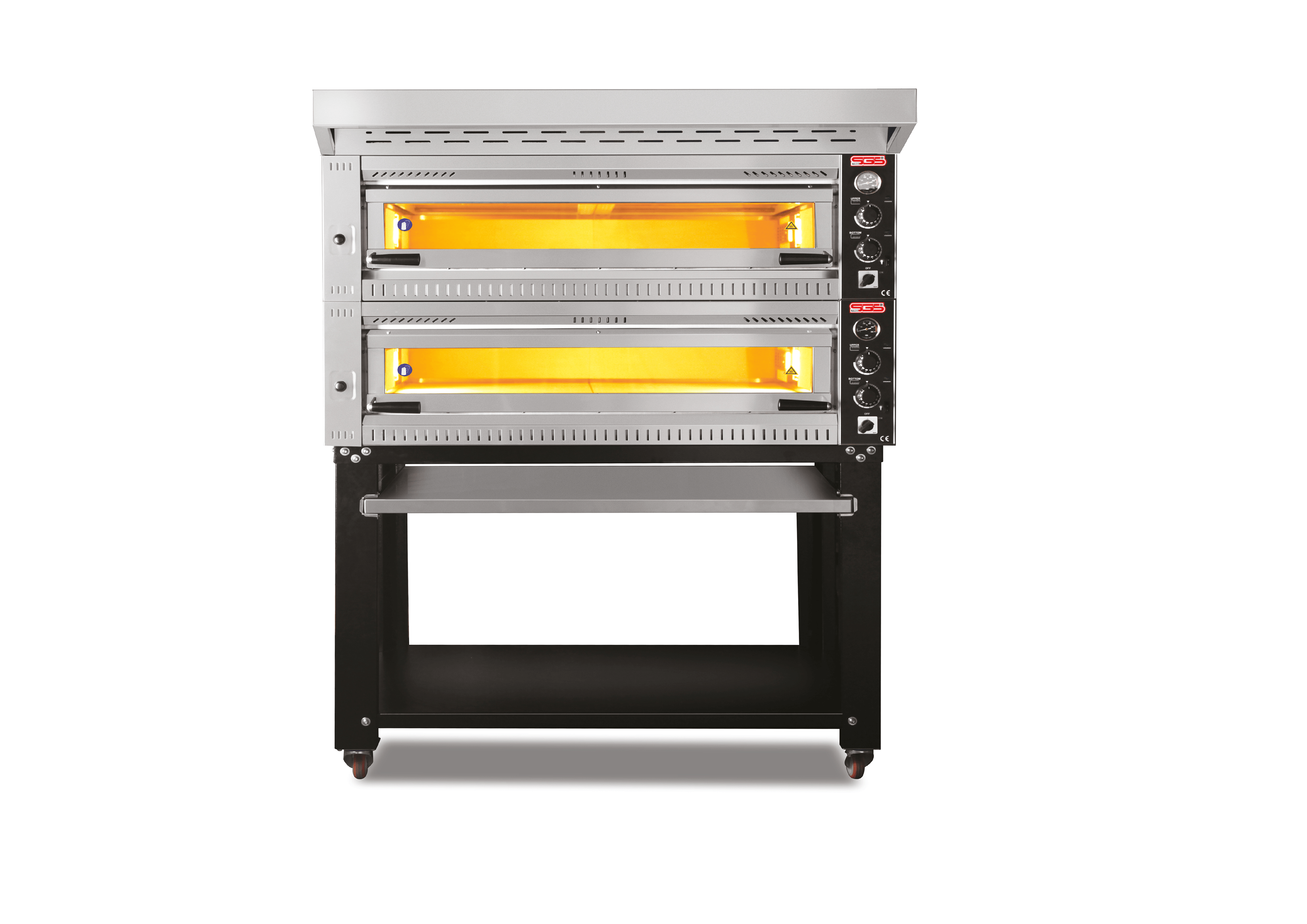 Elektro Profi Pizzaofen / 6+6x34 cm / Breit / PO/PROFI 10570 DE