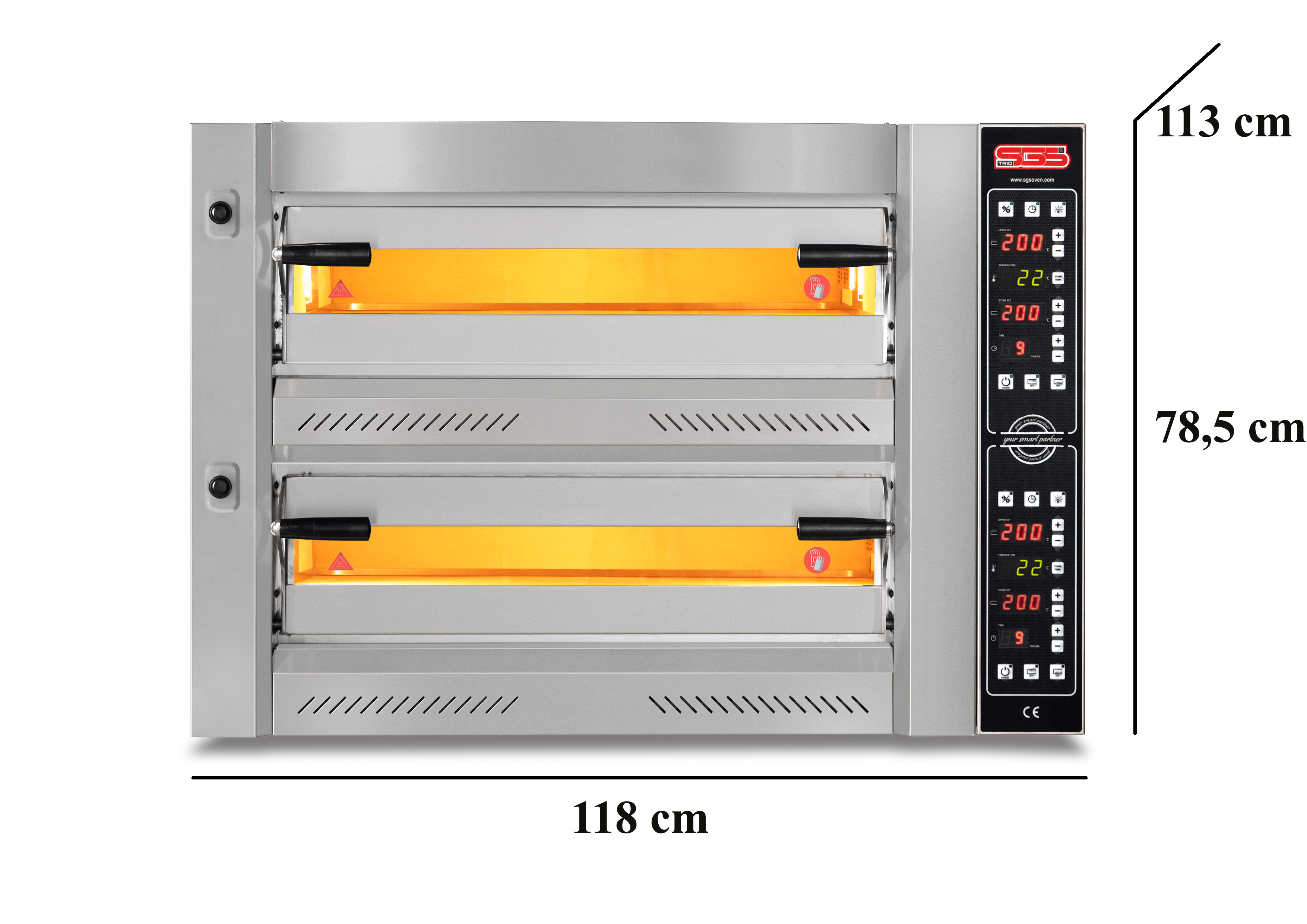 Elektro Pizzaofen / 4+4 34 cm / Digital / PZ 7575 DE/D