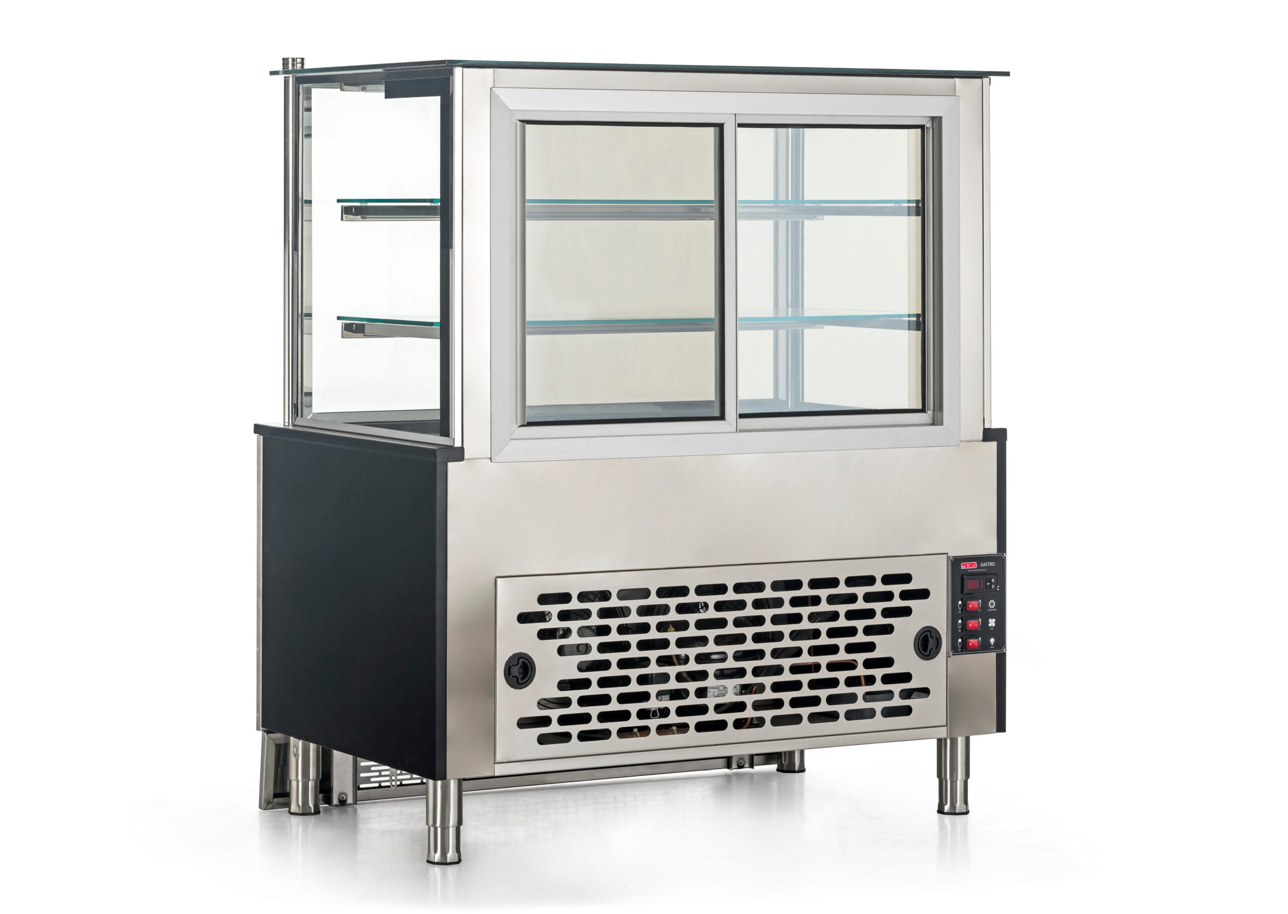 Kuchentheke / 150 cm / 625 lt. mit 2 Glasablagen / Gebäcktheke