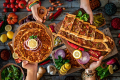 Kuppel Pizzaofen mit Gas / 11 x 25 cm / Shwarz / mit Untergestell /Manuell