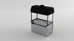 Neutralelement für Grills / Holzfront / Schwarzer Granit