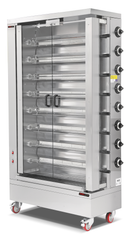 Elektro Hähnchengrill mit 8 Spießen für 40 Hähnchen / 1098x480x2020 mm
