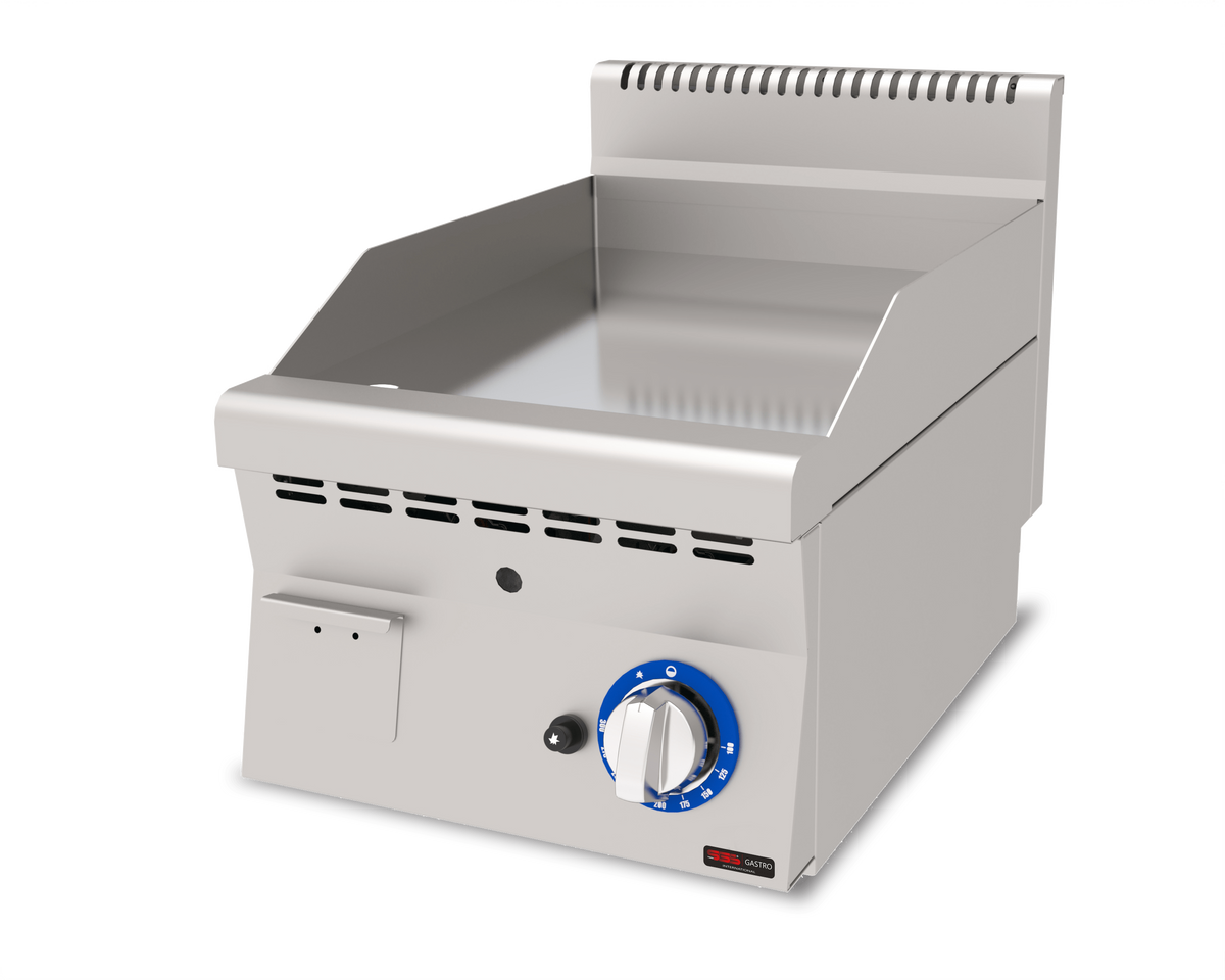 Gas Bratplatte Hardchrome / Glatt / 4.7 kW / Premium Serie 600