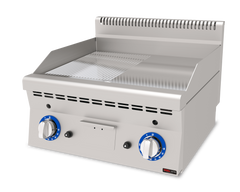 Gas Bratplatte Hardchrome / Glatt + Gerillt / 7.4 kW / Premium Serie 600