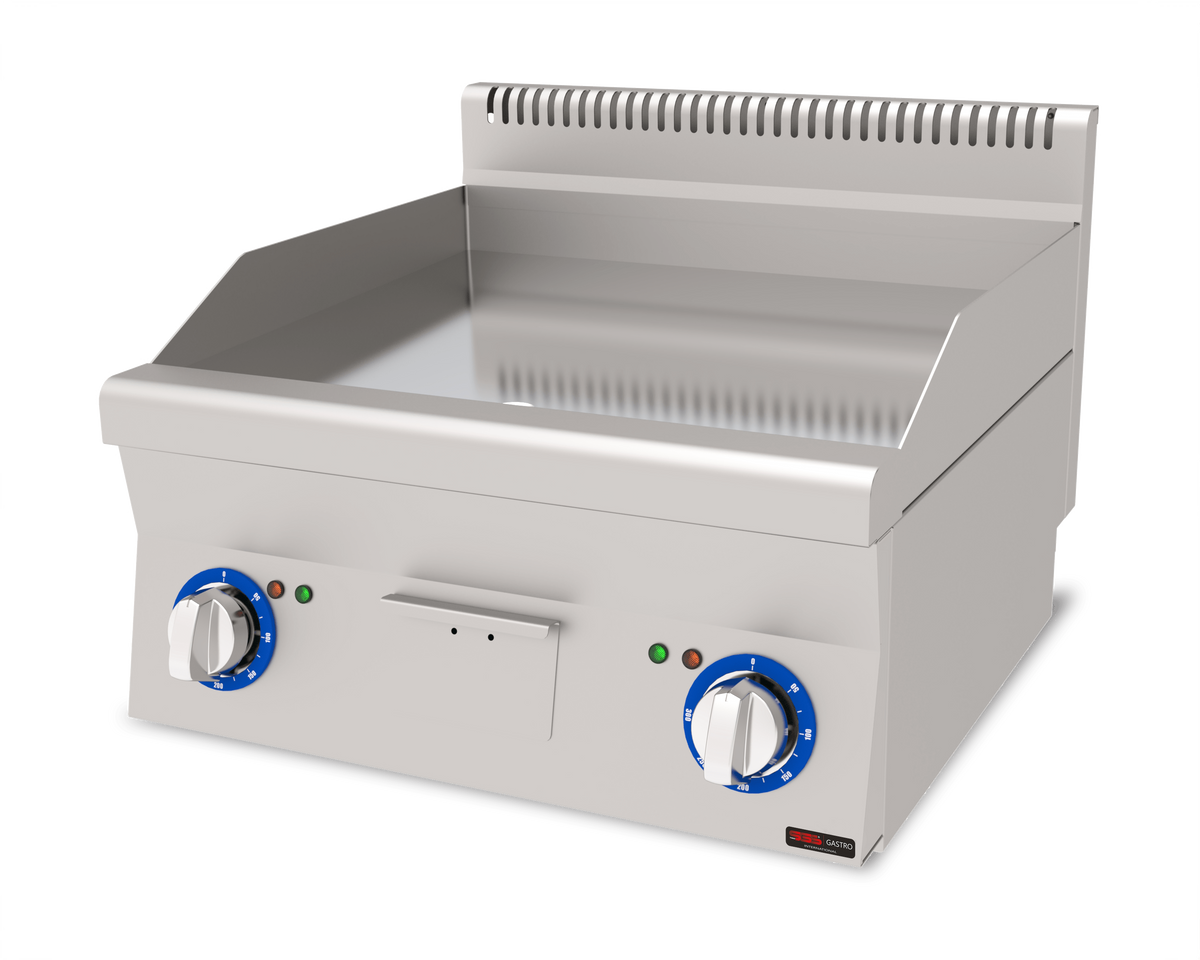 Elektro Bratplatte Hardchrome / Glatt / 6 kW / Premium Serie 600
