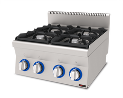Gasherd 4 Brenner mit Pilotflamme / 25.2 kW / Premium Serie 600